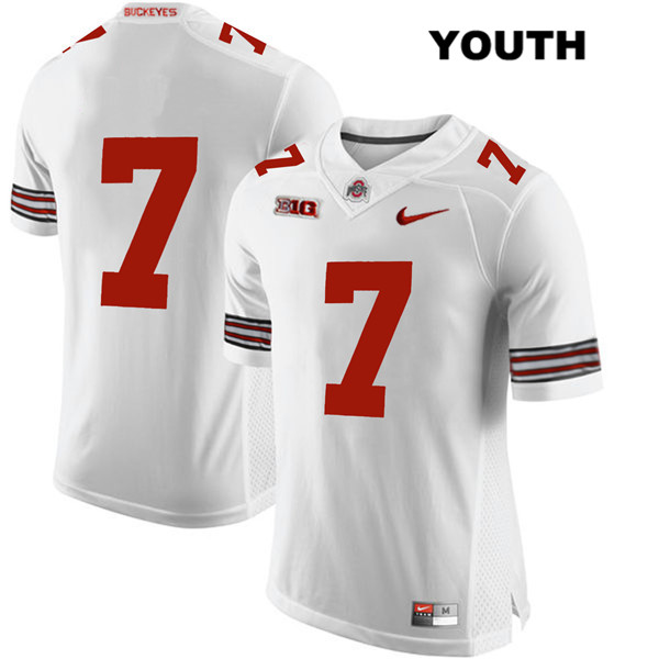 Ohio State Buckeyes Youth Teradja Mitchell #7 White Authentic Nike No Name College NCAA Stitched Football Jersey DT19A05EJ